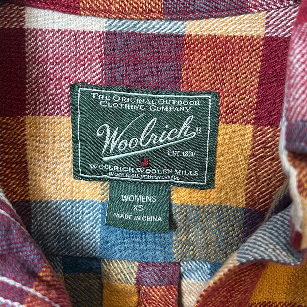Woolrich buffalo women’s Multicolor Plaid Button Down Shirt cotton XS - Picture 2 of 11